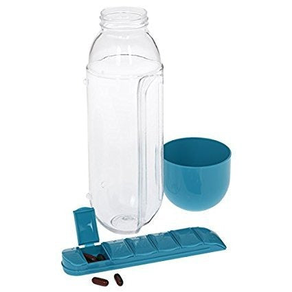 2 in 1 Medicine Organizer With Water Bottle