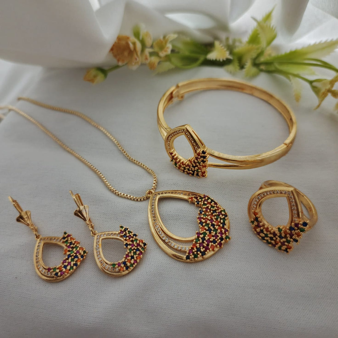 Zircone jewellery set